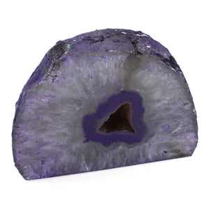 4" Polished Agate Geode from Brazil - Purple