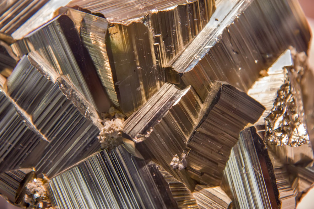 Raw Pyrite up close.