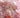 Close up rose quartz crystal.