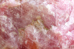 Close up rose quartz crystal.