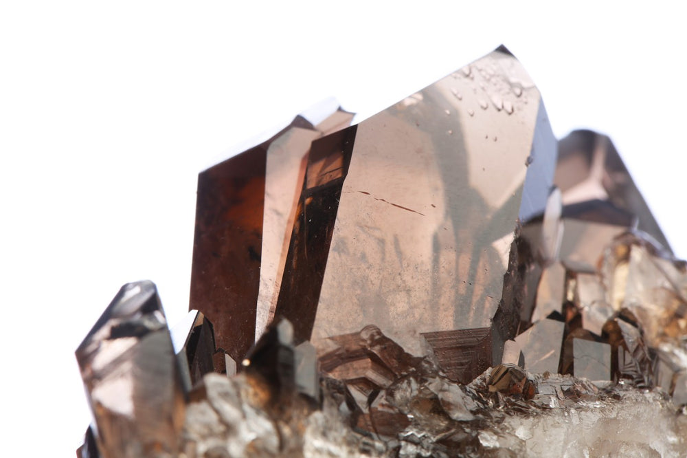 Quartz crystals in bronze.