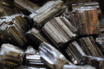 A bunch of raw black tourmaline.