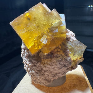 Yellow Fluorite from Lanying Fluorite Mine, Beijing, China - 6.6 x 6.3 x 4 cm