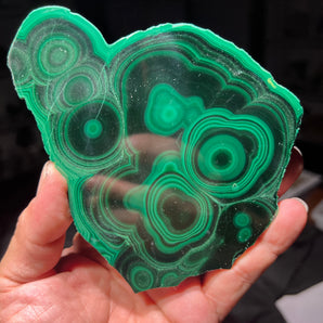Malachite Slab from Mashamba West Mine, Congo - 12.5 x 10.2 x 1.3 cm