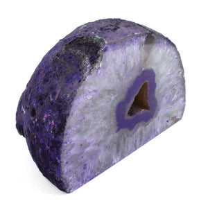 
            
                Load image into Gallery viewer, 4&amp;quot; Polished Agate Geode from Brazil - Purple
            
        