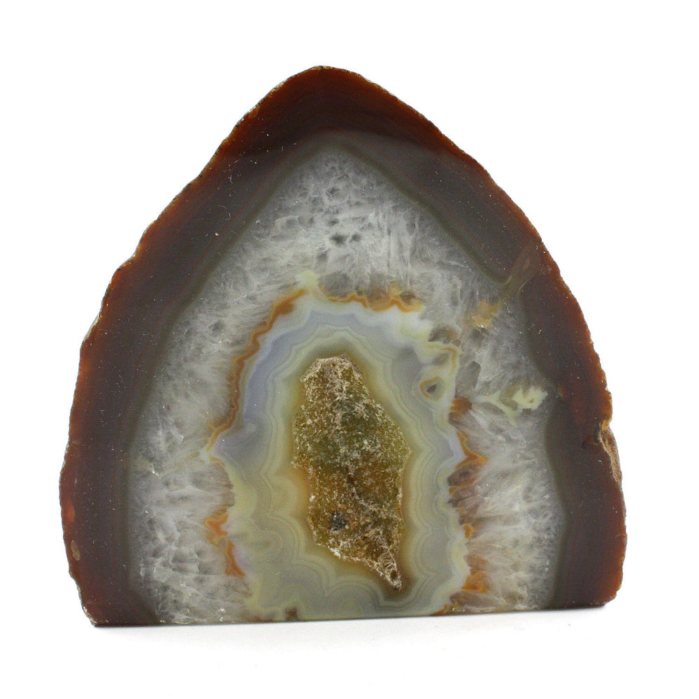 Polished Agate Geode Druzy Head w/ Cut Base - 1/2lb to 1lb