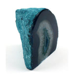 Polished Teal Agate Crystal Geode Druzy with Cut Base - 1/2lb to 1lb