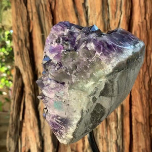 14cm 2.98kg Polished Amethyst Cluster on Stand from Uruguay