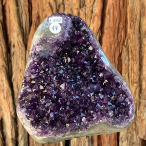 14cm 2.34kg Polished Amethyst Cluster on Stand from Uruguay