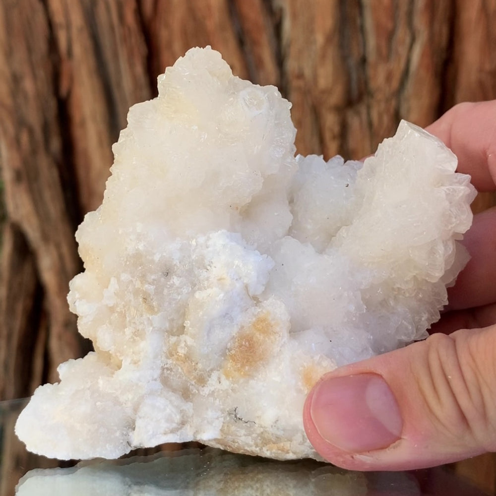 8.5cm 400g Pink White Aragonite Stalactite from Morocco