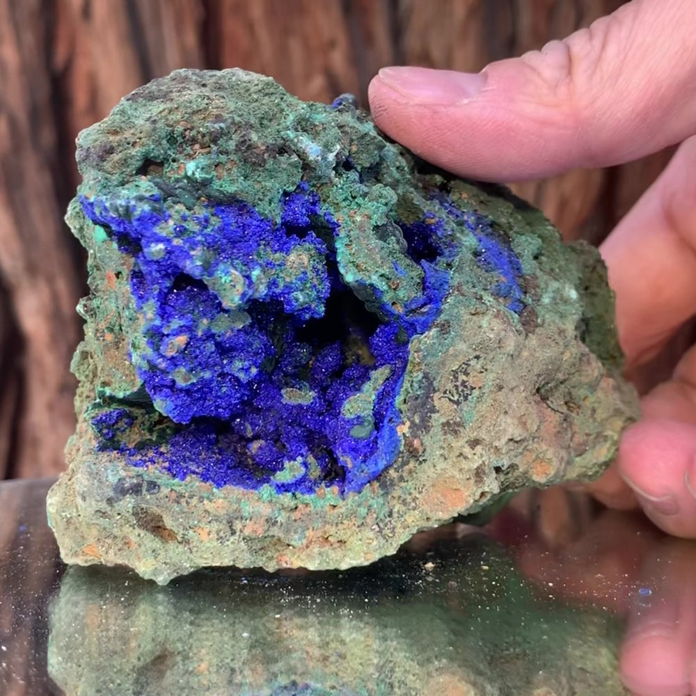 10cm 580g Azurite & Malachite Perimorph Pseudomorph from Anhui, China