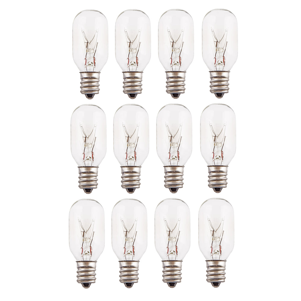 12-Pack Incandescent Salt Lamp Light Bulbs - 25 Watt