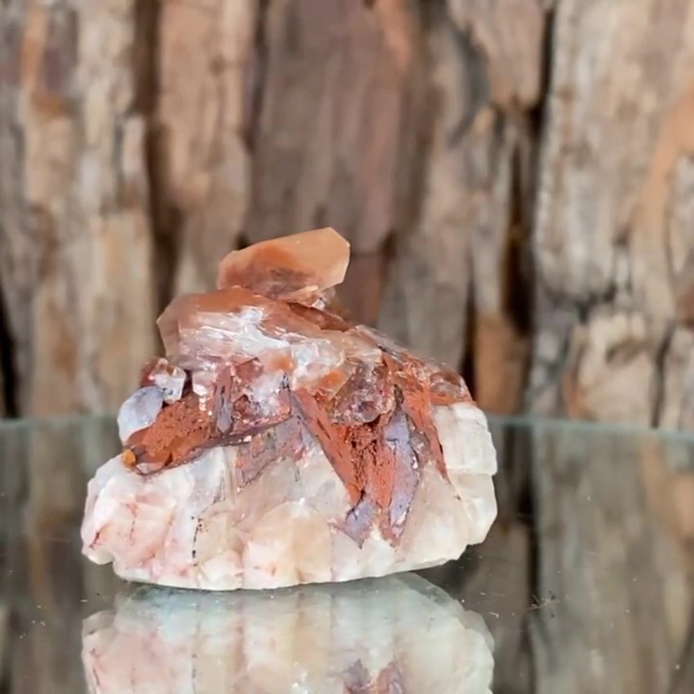 4cm 34g Calcite with Iron Oxide Inclusion, Leaping Mine, Hunan, China