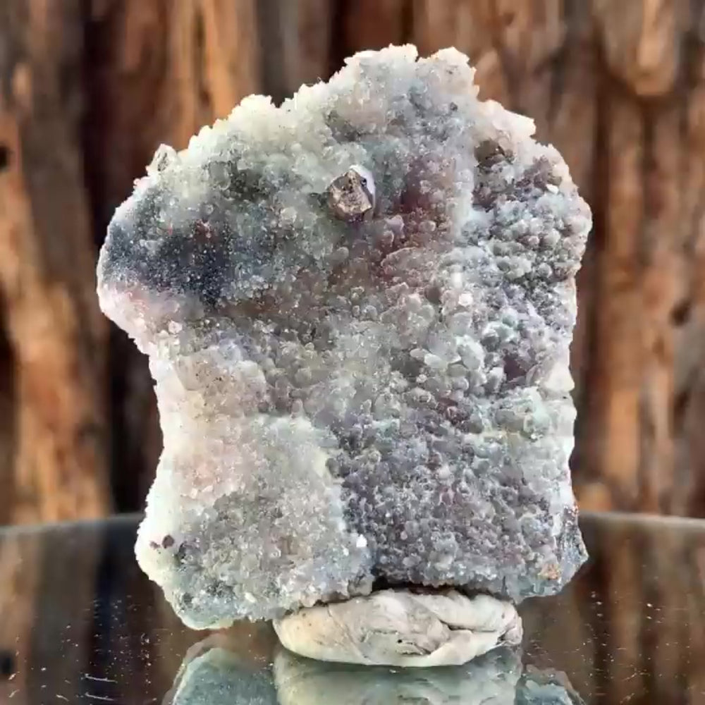 6.5cm 105g Sphalerite and Chalcedony on Quartz from Hunan, China