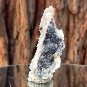 6.5cm 105g Sphalerite and Chalcedony on Quartz from Hunan, China