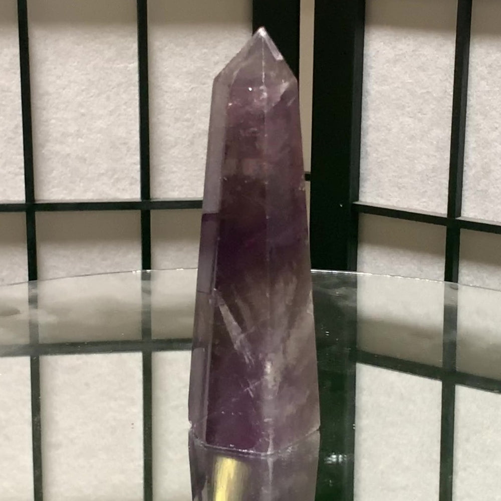 11.8cm 216g Polished Amethyst Point from Brazil