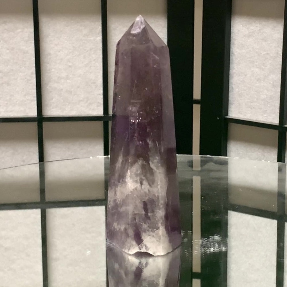 11.8cm 216g Polished Amethyst Point from Brazil