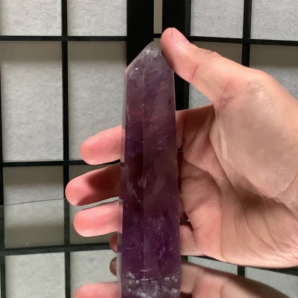 12.7cm 228g Polished Amethyst Point from Brazil