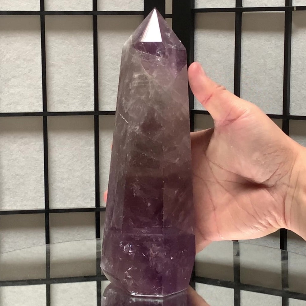 
            
                Load image into Gallery viewer, 22.5cm 1.55kg Polished Amethyst Point from Brazil
            
        