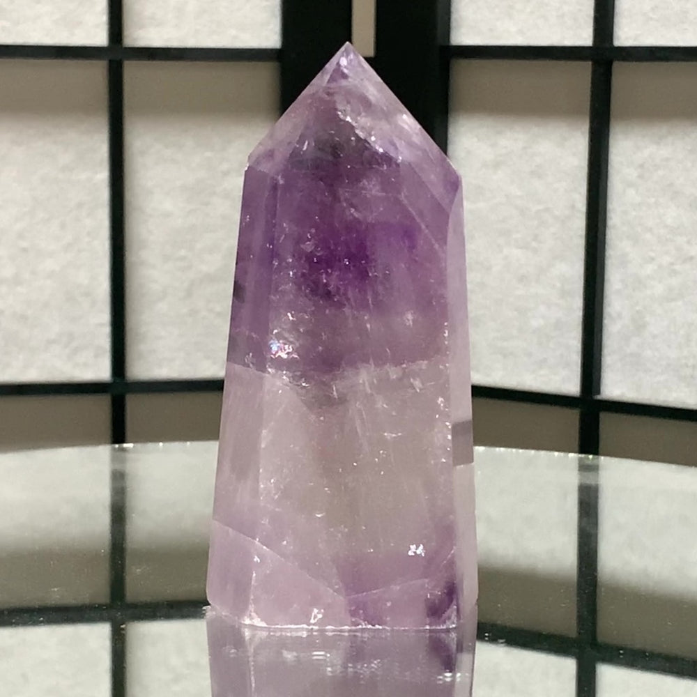 10.6cm 330g Polished Amethyst Point from Brazil