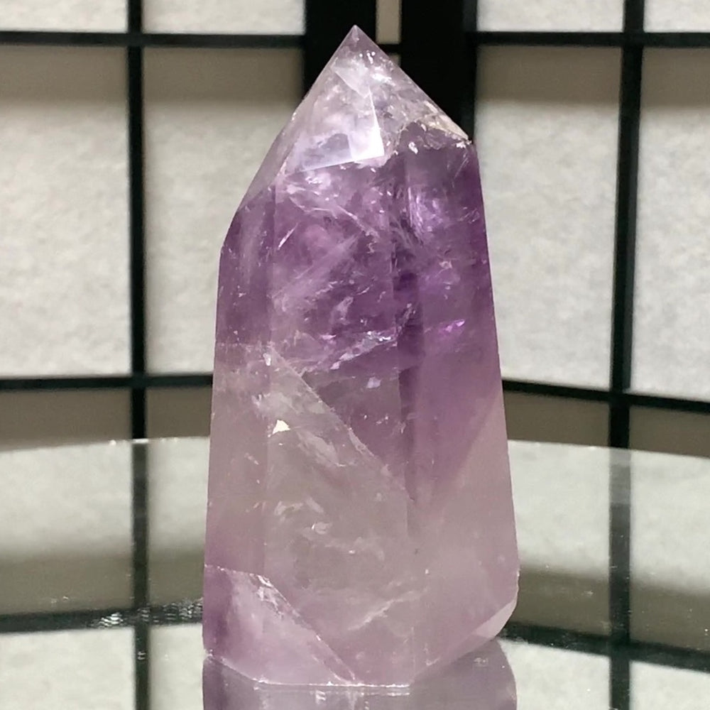 10.6cm 330g Polished Amethyst Point from Brazil