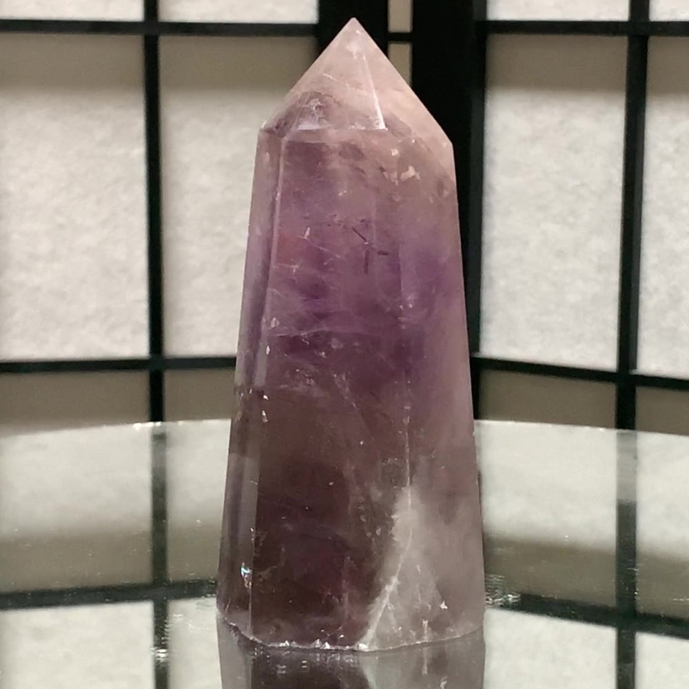 10.6cm 278g Polished Amethyst Point from Brazil