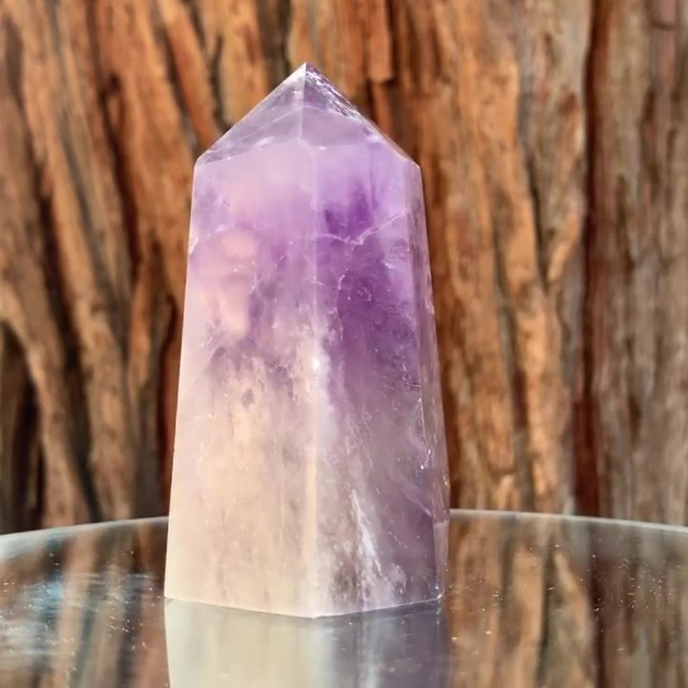 9.5cm 280g Polished Amethyst Point from Brazil