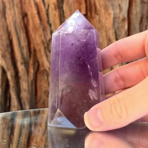 9.5cm 280g Polished Amethyst Point from Brazil