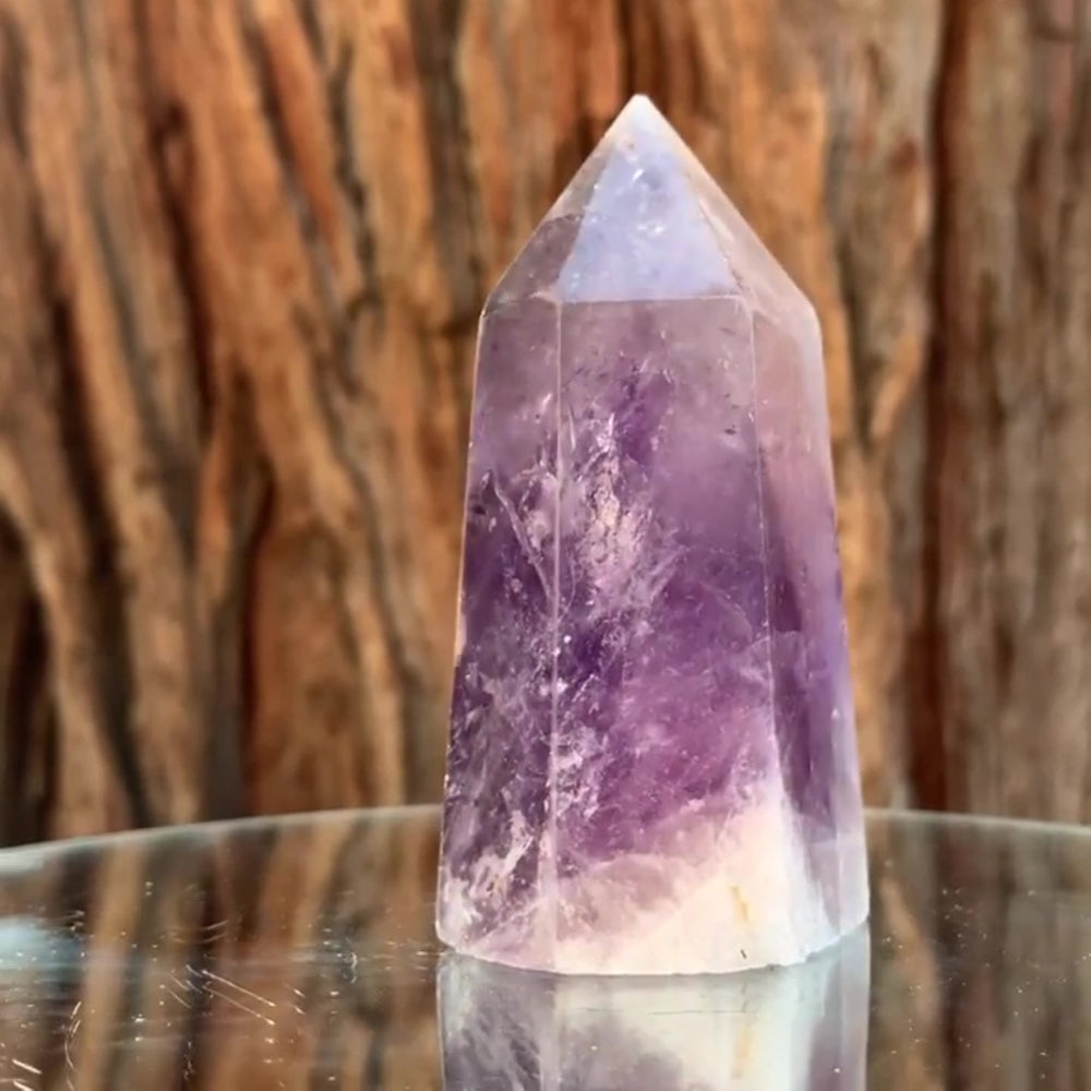 9cm 215g Polished Amethyst Point from Brazil