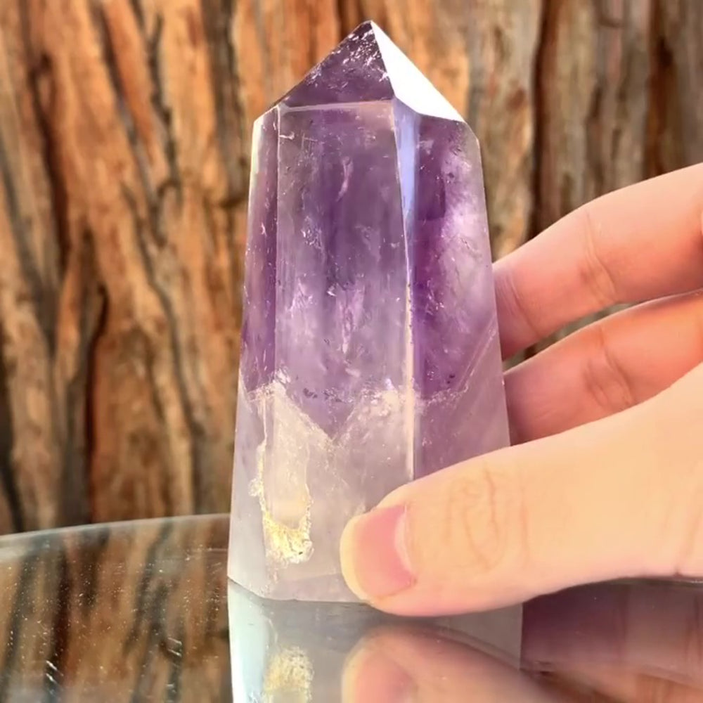 10cm 280g Polished Amethyst Point from Brazil