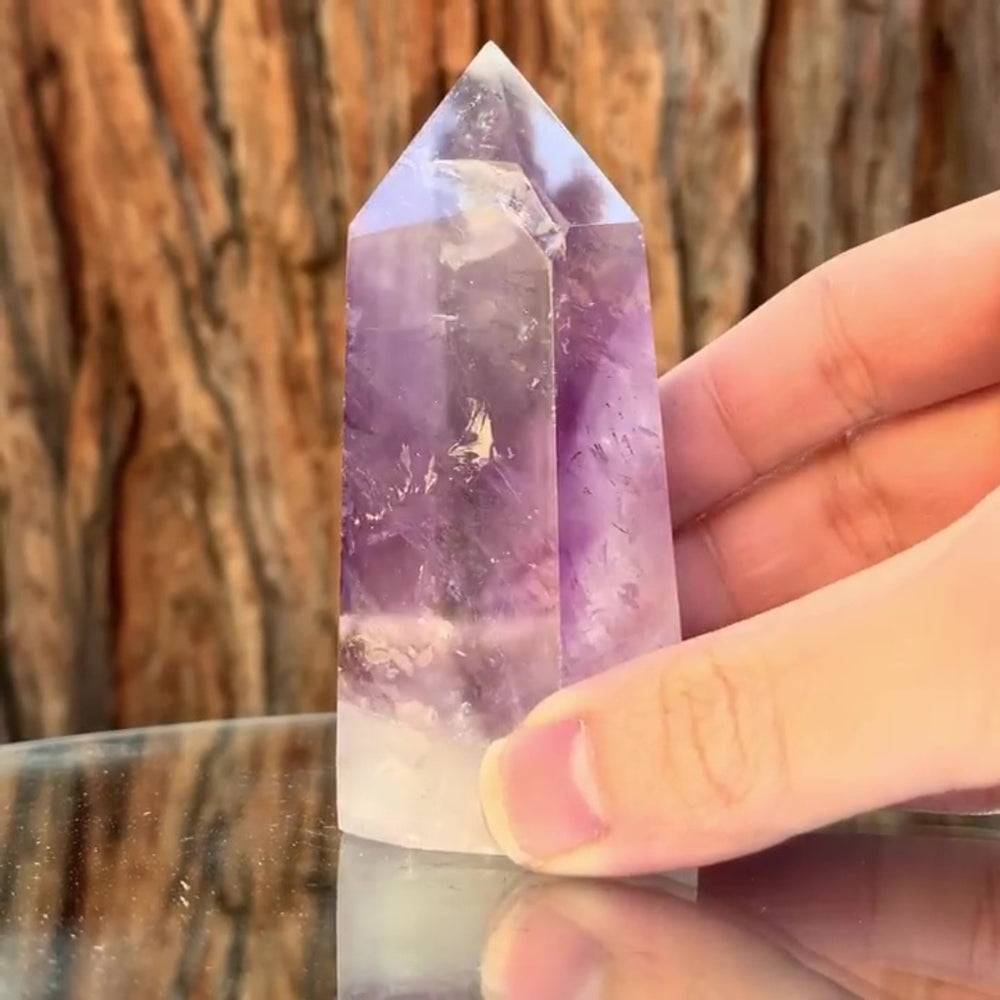 9cm 200g Polished Amethyst Point from Brazil