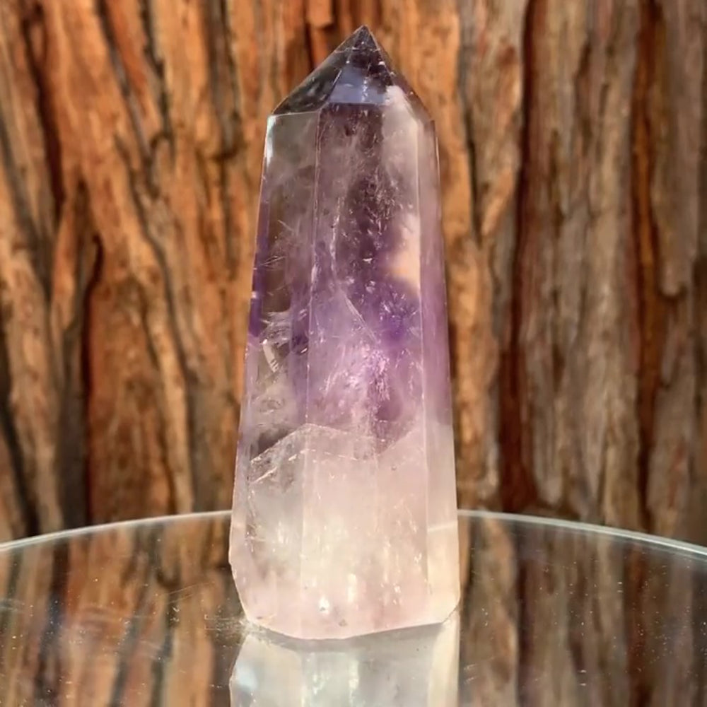 11cm 240g Polished Amethyst Point from Brazil