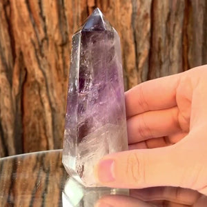 11cm 240g Polished Amethyst Point from Brazil
