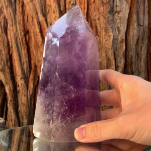 
            
                Load image into Gallery viewer, 17cm 1.5kg Polished Amethyst Point from Brazil
            
        