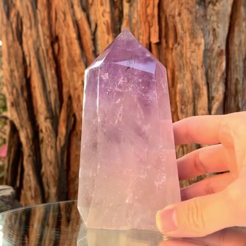 13.5cm 815g Polished Amethyst Point from Brazil