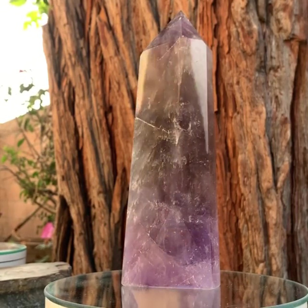 22.5cm 1.37kg Polished Amethyst Point from Brazil