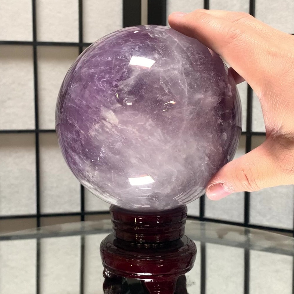 
            
                Load image into Gallery viewer, 12.5cm 2.93kg Polished Amethyst Sphere from Brazil
            
        