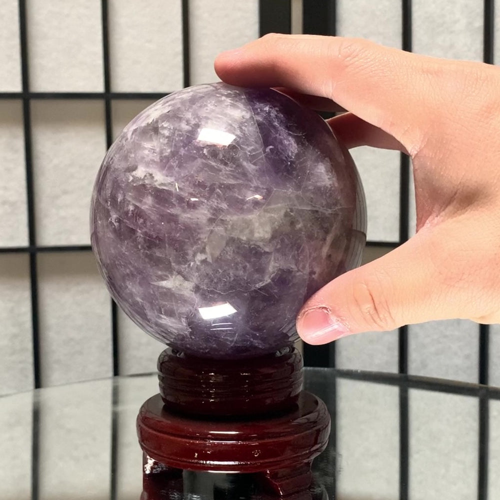 
            
                Load image into Gallery viewer, 10.5cm 1.54kg Polished Amethyst Sphere from Brazil
            
        