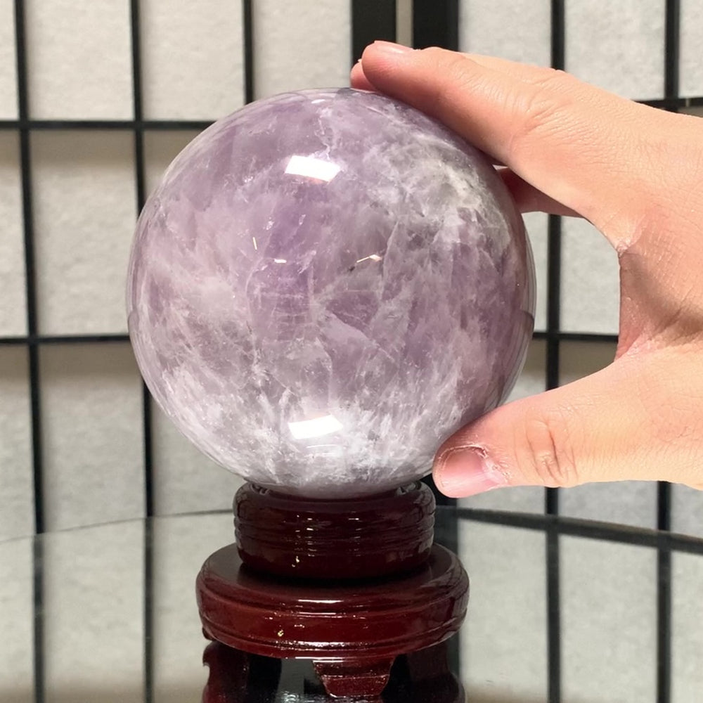 10.5cm 1.72kg Polished Amethyst Sphere from Brazil