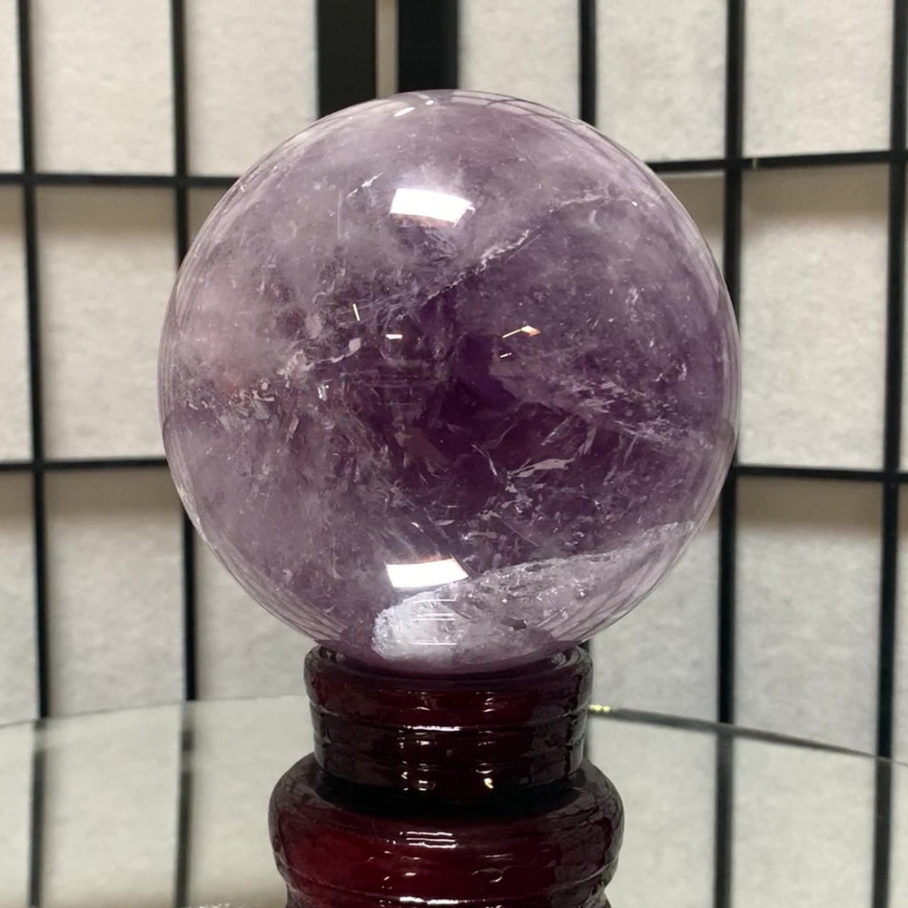 11cm 1.84kg Polished Amethyst Sphere from Brazil