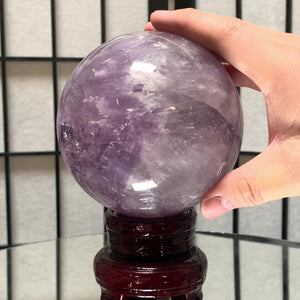 11cm 1.84kg Polished Amethyst Sphere from Brazil