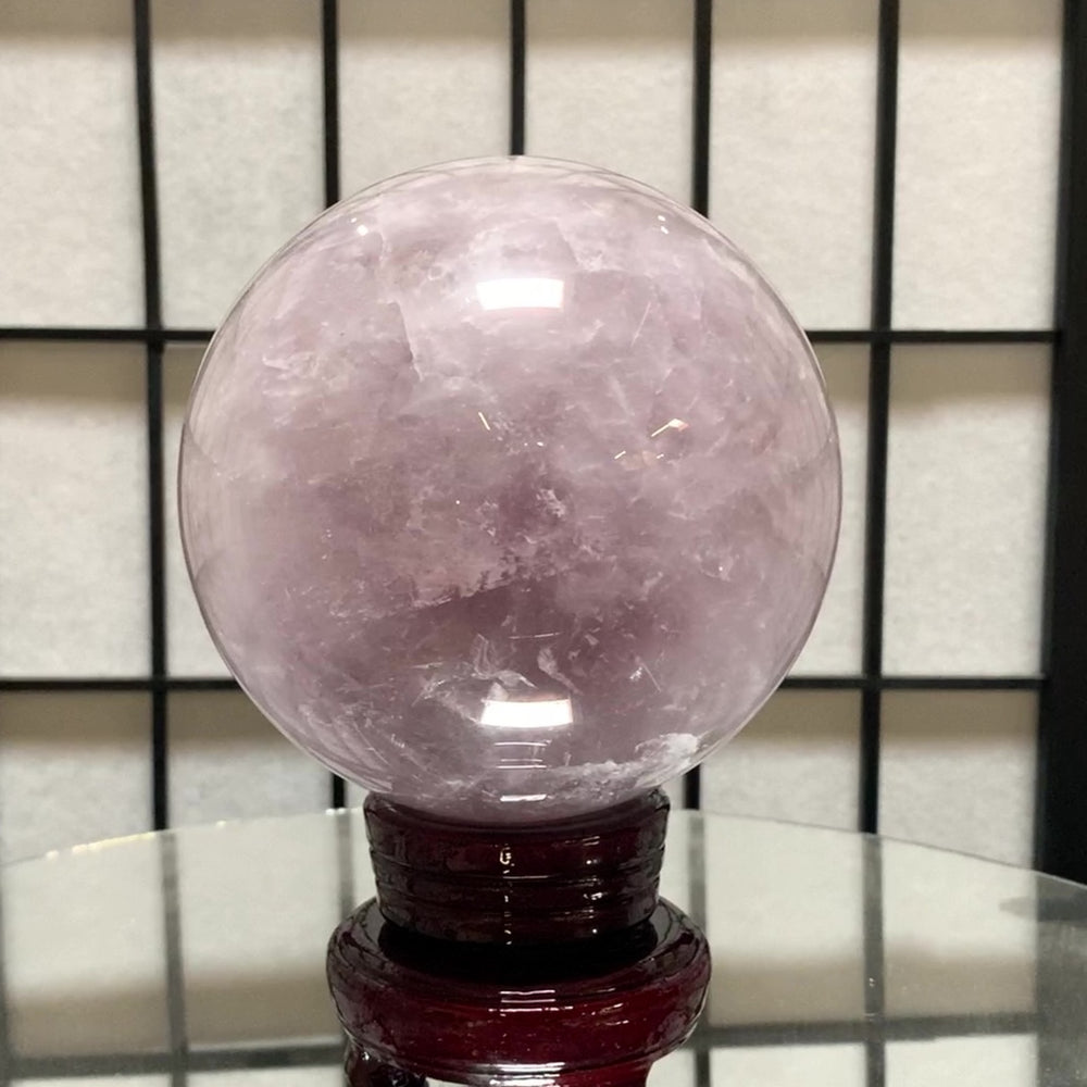 
            
                Load image into Gallery viewer, 11.5cm 2.16kg Polished Amethyst Sphere on Stand from Brazil
            
        