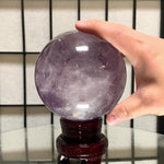 11cm 2.02kg Polished Amethyst Sphere on Stand from Brazil