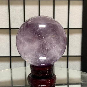 11cm 2.02kg Polished Amethyst Sphere on Stand from Brazil