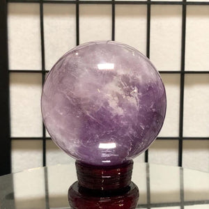 11cm 2.02kg Polished Amethyst Sphere on Stand from Brazil