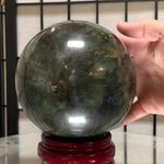 13cm 3.67kg Polished Labradorite Sphere from Madagascar