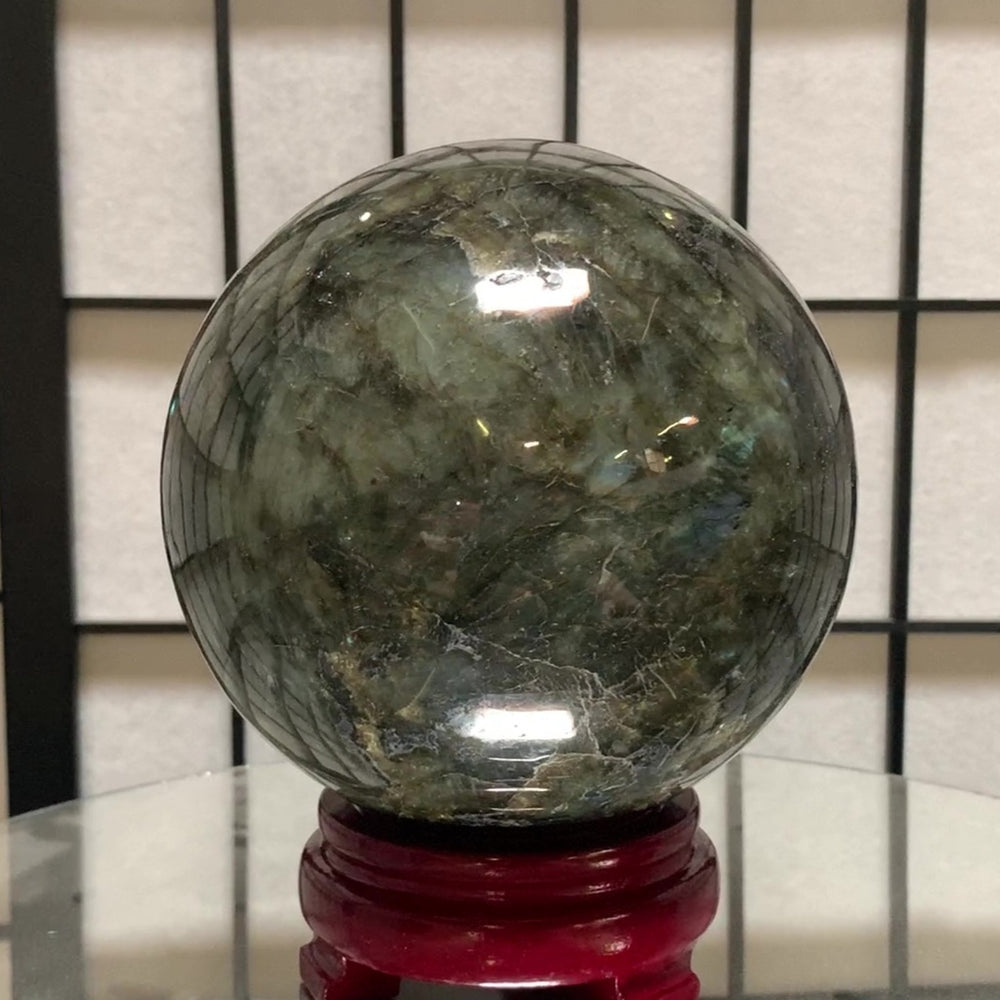 14cm 4.17kg Polished Labradorite Sphere from Madagascar