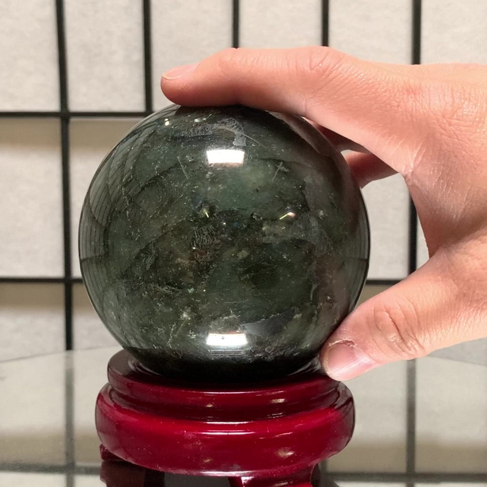 9.5cm 1.4kg Polished Labradorite Sphere from Madagascar