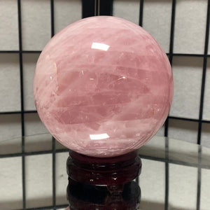 19.5cm 10.79kg Polished Rose Quartz Sphere from China