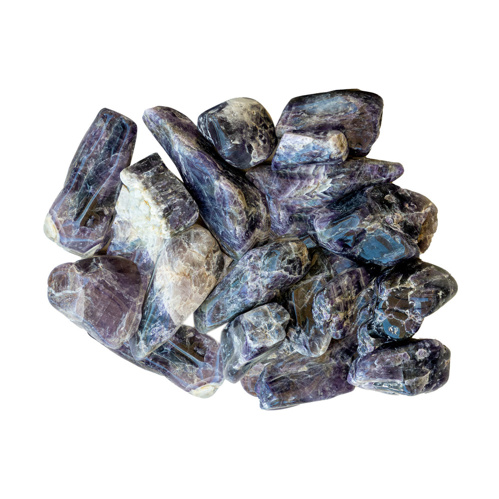 Half Tumbled Chevron Banded Amethyst from Brazil - Choose Size